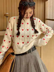 Heart Cabel Knit Sweater - Free From Label