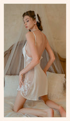 Lace Pachwork Slip Nightdress