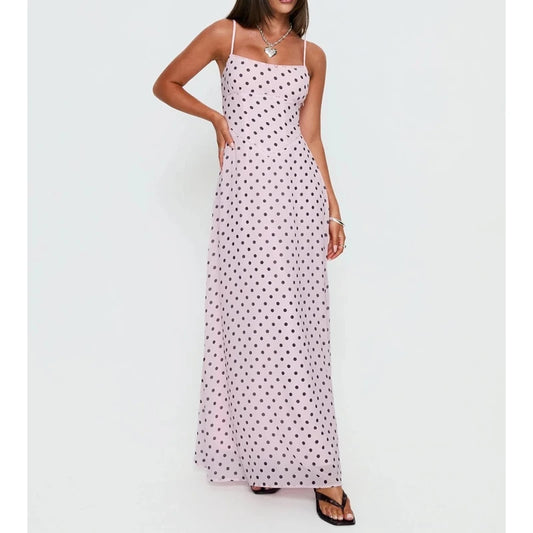 Polka Dot Slip Long Dress