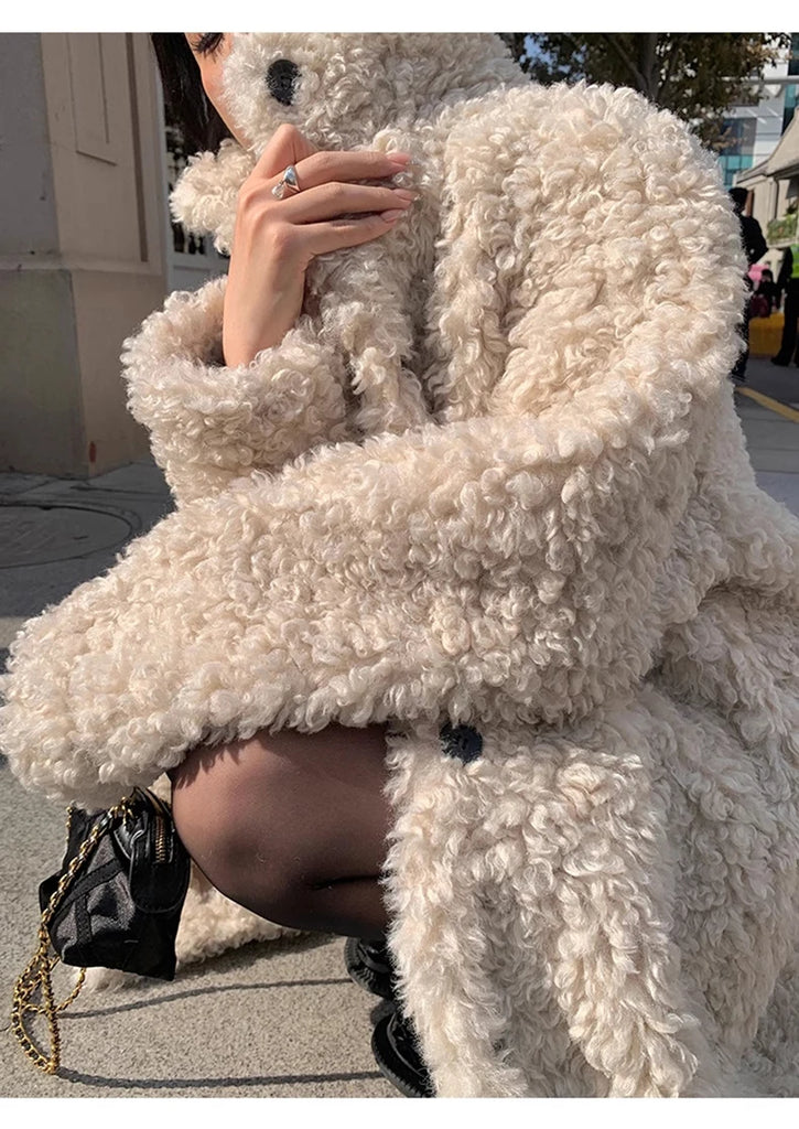 Faux Fuzzy Fur Long Coat