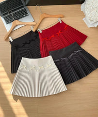 Mini Pleated Bow Skirt - Free From Label