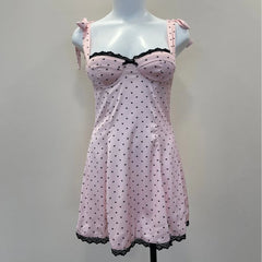 Tie Up Polka Dot Nightdress