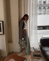 Crystal Star Hollow Out Jeans