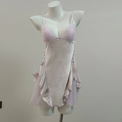 Lace Frill Mini Nightgown