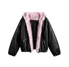 Fuax Fur Hooded Parkas