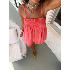 Cami Peplum Top And Shorts Set