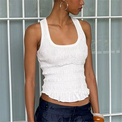 U-Neck Smocked Tank Top