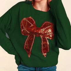 Sequin Bowknot Sweater