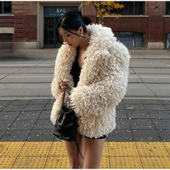 Faux Fur Fringe Coat - Free From Label