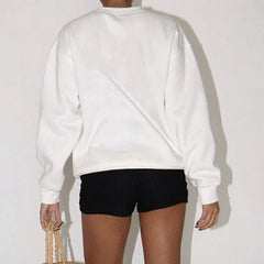 White Food Graphic Sweatshirt