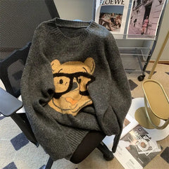 Bear Embroidered Sweater