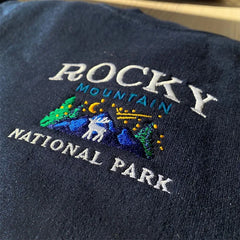 Women's Rocky Mountain National Park embroidered sweatshirt.