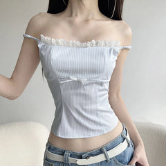 Blue Striped Camisole Top