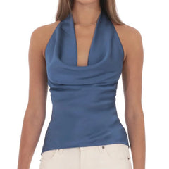 Satin Halter Tank Top