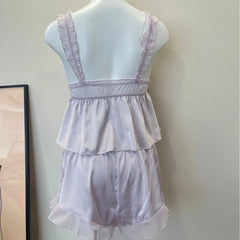Purple Satin Sling Top with Shorts Sleepwear Set