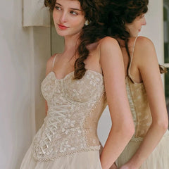 Lace Fishbone Corset Top