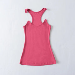 Ribbed Transparent Strap Tank Top