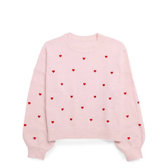 Heart Embroidery Sweater