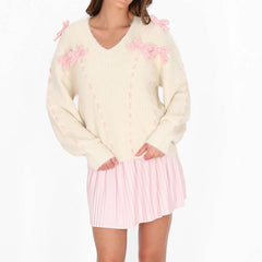 Drawstring Bow Sweater