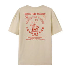 Chilli Sauce Back Print Funny Food Oversized Tees 