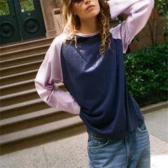 Color Block Raglan Long Sleeve T-Shirt