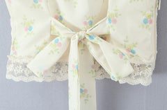 Floral Bow Tied Sheer Short Sleeve Top