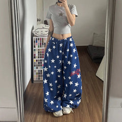 Star Print Baggy Sweatpants