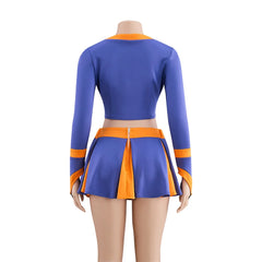 “Halloween horror cosplay costume purple cheer outfit”