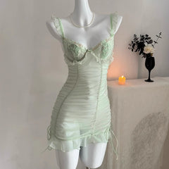 Mesh Ruched Nightdress