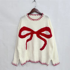 Bow Jacquard Sweater