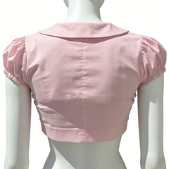 Peter Pan Collar Button Crop Top