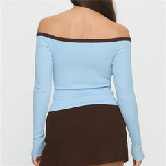 Off Shoulder Long Sleeve Top