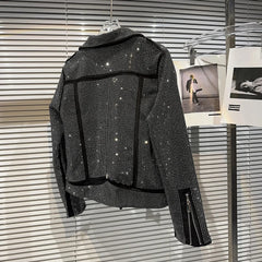 Rhinestone Moto Jacket