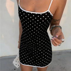 Polka Dot Slip Mini Dress
