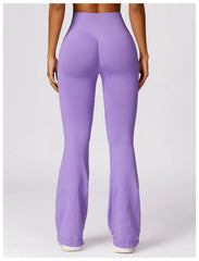 Seamless Flare Leggings Yoga Pants Women Bell-bottoms Yoga Trousers High Waist Fitness Flared Pant Stretch Gym Casual Sports