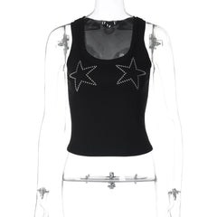 Crystal Star Ribbed Tank Top