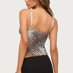Zebra Print Sheer Cami Top