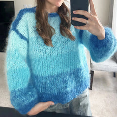 Striped Fuzzy Sweater