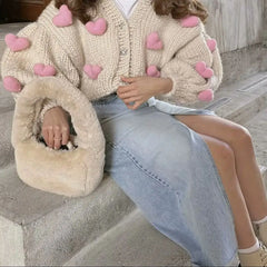 Heart Crochet Cardigan