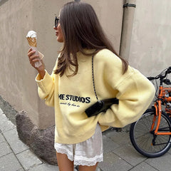 Letter Jacquard Sweater