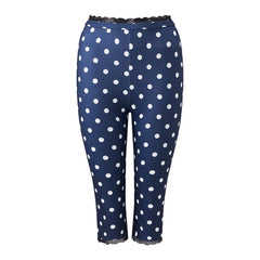 Lace Trim Capri Leggings