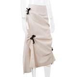 Bow Applique Long Skirt