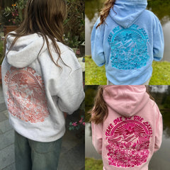 Floral Letter Embroidery Hooded Sweatshirt
