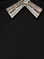 Rhinestones Strap V-neck Mini Dress