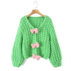 Crochet 3D Bow Cardigan