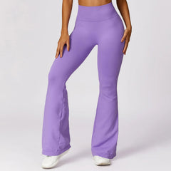 Seamless Flare Leggings Yoga Pants Women Bell-bottoms Yoga Trousers High Waist Fitness Flared Pant Stretch Gym Casual Sports