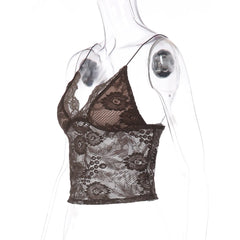 Floral Lace Camisole Crop Top