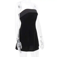 Velvet Strapless Mini Dress