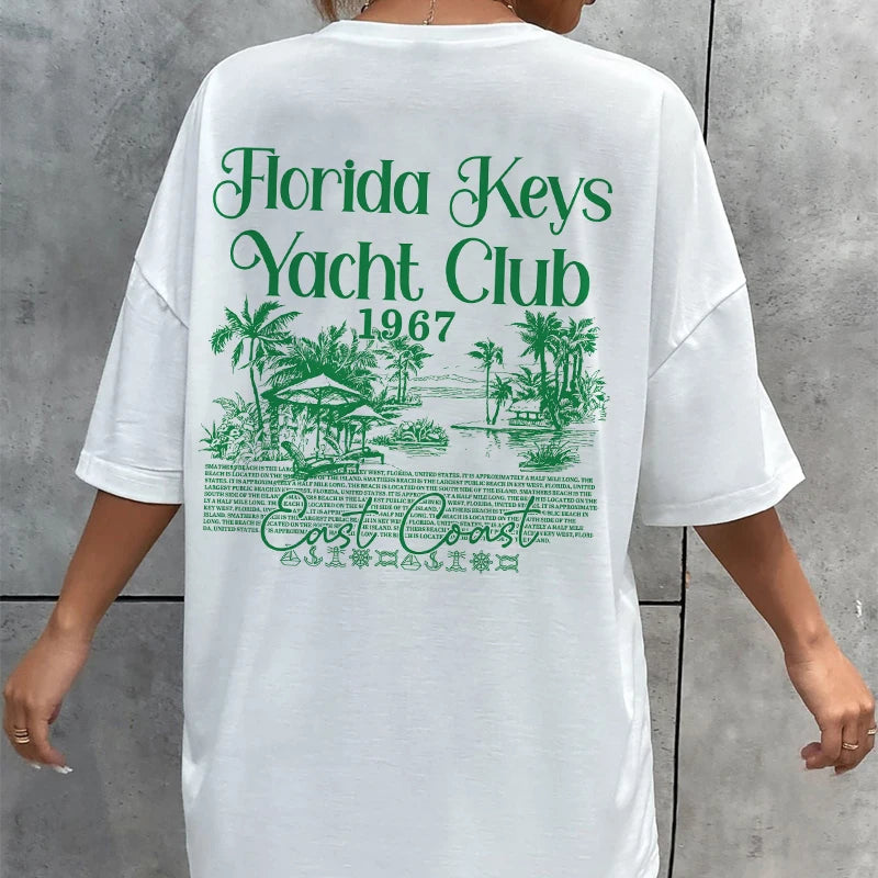 Florida Yacht Club Back Print T-Shirt - Free From Label