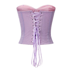 Sequin Strapless Corset Top